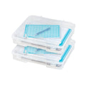 IRIS USA Board Game Storage Craft Organizer Box with Snap-Tight Latch Lid, 2-Pack Portable Plastic Case Bin for Puzzles, Magazines, Hobbies, Art Supplies, Fits 8.5" x 11" & A4 Papers, Thick, Clear - size: 2 Pack