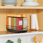 RCHYFEED Pull Out Spice Rack Organizer for Cabinet,Slide out Spice Organizer for Inside Cabinets,Heavy Duty Spice Organization for Kitchen and Pantry,Seasoning,Sauces(1-Tier,4.5" Wx10.5 Dx2.5 H) - size: 1 Tier-4.5''Wx10.5''Dx2.5''H