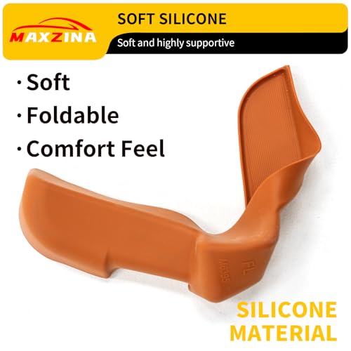 Door Side Storage Tray Compatible with 2022-2025 (No for 2026) Ford Maverick Side Door Storage Box Door Organizer Phone Pocket Silicone Front & Rear 4PCS Maverick Accessories (Light Orange) - color: Light Orange