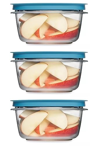Storage Containers, Easy Find Lids, Teal, 5 cup, Flex & Seal, Leak Proof Lids, Food Storage Set, Clear Meal Prep Flex Containers, 3 Piece Set - size: 5 Cup