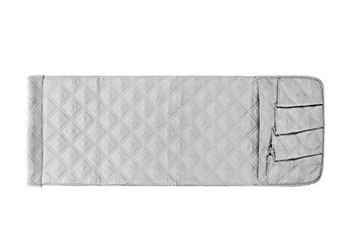 Waterproof Armrest Covers Sofa Arm Organizer with 5 Pockets for Tablet Magazines TV Remote Holder, Non-slip Recliner Couch Armchair Slipcover Furniture Sofa Arm Protector Storage Caddy Pouch - color: Grey