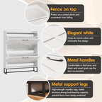Maupvit Shoe Cabinet with 2 Flip Drawers, Freestanding Shoe Cabinet Organizer with Metal Legs, Shoes Storage Cabinet for Entryway, Narrow Shoe Rack Cabinet, White - color: White, style: 2-Drawers