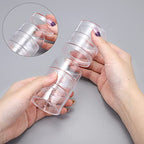 Hipiwe 4 Set Stackable Cosmetic Containers with Screw Lids Plastic Sample Jars 30ml Clear Empty Jars Makeup Sample Containers Nail Accessories Organizer - size: 4Packs 1.9"D x 4.8"H
