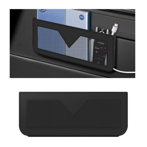 Car Seat Side Pocket Organizer, PU Leather Multifunctional Small Vehicle Console Side Storage Pouch, Automotive Gap Filler Bag for Cell Phone Sunglasses, Universal for SUV RV Truck (Black) - color: Black
