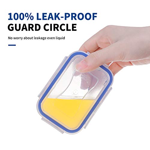 KIGI Small Food Storage Containers with Airtight Lids, 4-Sided Locking Lids, Reusable BPA-Free Plastic, Leakproof for Snack, Lunch, Meal Prep, Portion Control & Purees, 6 oz / 0.75 Cup, 8 Piece Set - size: 0.75 cup (8-Piece) A