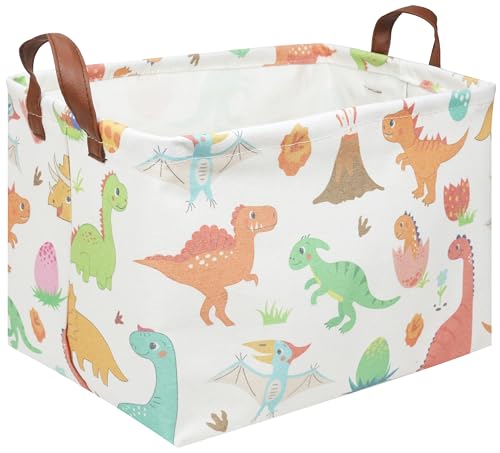 Rectangular Easter Dinosaur Basket,Waterproof kids toy storage box bedroom,Dinosaur Storage Box,kids laundry Basket,Easter Room Decor,Nursery Hamper,Gift Baskets(Dinosaur) - color: Easter Dinosaur