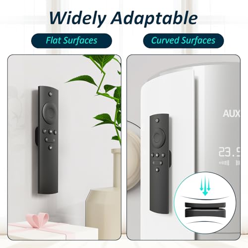 Magnetic Remote Control Holder Wall Mount Self-Adhesive, 6 Pack Upgraded Silicone Remote Organizer Storage Wall Holder for Home Office TV, Fan and Air Conditioner Remote Control 6 Black - color: 6 Black, size: Square