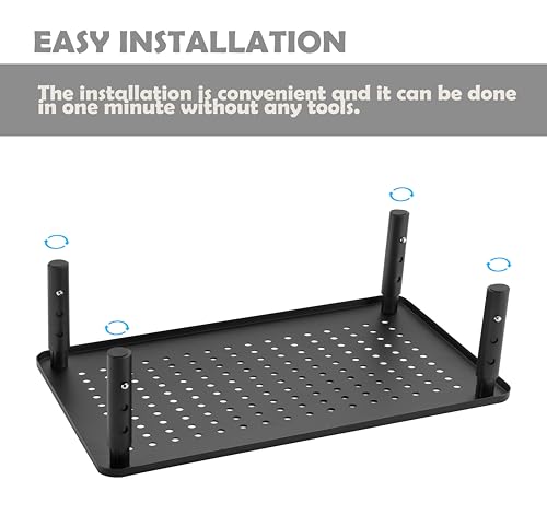 Monitor Stand for Desk Monitor Riser, Adjustable Laptop Riser, Desk Organizer Desktop Printer Laptop Storage Shelf, Mesh Metal Computer Item Stand (2 Pieces)(14.5" Lx9.3 W/Piece) - size: 2 pieces