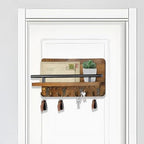 Mail Key Holder Wall Mount Wood Storage Shelf, Stylish Home Organization, Practical Decor Entryway Living Room Hallway Laundry Room Garage Wall Organizer for Letters Bills Wallets Accessories Use