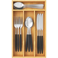 Lifewit Silverware Drawer Organizer, Utensil Tray for Kitchen, Flatware and Cutlery Holder, Storage for Spoons Forks Knives, 6.7 x 12", Natural - size: 6.7"W x 12"D