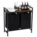 Laundry Hamper with Shelf, Laundry Basket 2 Section, Laundry Sorter, Cloest Storage and Organization, Clothes Hamper with Table, for Bathroom, Bedroom, Restroom, Black - size: 28.6 x 13 x 28.4 Inches