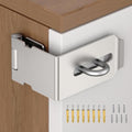 90 Degree Hasp Latch, Heavy Duty 304 Stainless Steel Padlock Hasp Lock for Right Angle File Cabinet, Desk Drawer, Tool Box, Mailbox, Bookcase (Silver-1pc) - color: Silver-1pc