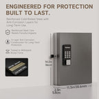 WeHere 32-Key Smart Key Lock Box Wall Mount – Commercial Key Cabinet with App, Keypad, Bluetooth & WiFi Unlock (Sold Separately), Access Log Tracking, Key Management for Rental, Office, Property - size: 32 Key Box (Smart)