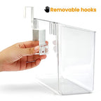 vacane Office Hanging Organizer, Clear Hanging Baskets for Organizing Over the Cabinet Organizer Holder for Kitchen, Pantry, Bathroom-Hang Outside or Inside Door-XL - style: XL