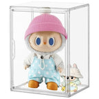 ZLLZUU Clear Stackable Plastic Storage Bins with Lid, Dustproof Book Cosmetic Acrylic Display Cases with Magnetic Door, Large Figures Collectibles Showcase - color: Clear-x-large-1pcs