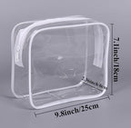 20 Pack Clear Cosmetics Bags for Women Men Waterproof Toiletry Bags PVC Makeup Bags Organizer Case with Zipper for Travel Bathroom (20 White(Large)) - color: 20 White(Large)