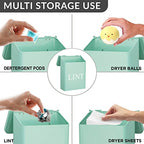 Calindiana Modern Farmhouse Metal Lint Bin for Laundry Room, Mint, 10L - color: MINT
