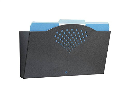Safco 3171BL Steel Wall Rack with Single Legal Size Pocket | Durable Powder Coated | Flush Wall Mount | Black | Legal Size | Office Supplies & Accessories - style: Legal