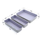 Welaxy Desk Drawer Organizer Bins with Modern Pattern Home Office Storage Bin Sturdy Small Sharrow Cozy Cubby Organize Box Gifts idea 3-Piece (Star) - color: Gray Star