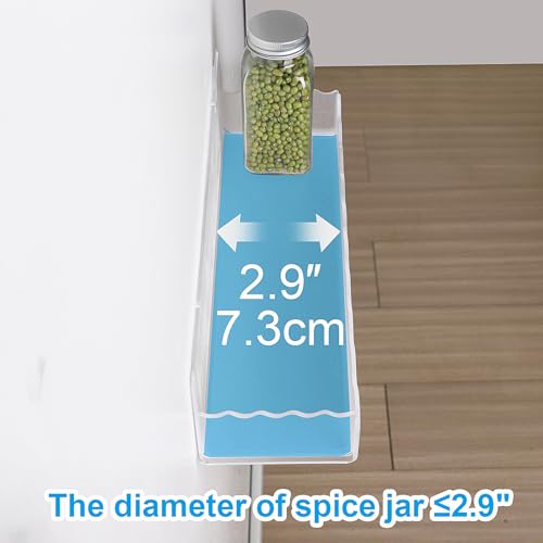 12 inch Spice Rack Wall Mounted,4 Pack Spice Organizer Shelf for Stove Cabinet Pantry Door, Adhesive or Screw Hanging Wall Spice Shelf Storage Holder in Kitchen and RV - Frost Color - color: Frost, size: 12"