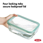 OXO Good Grips 8 Cup Smart Seal Airtight Glass Rectangle Container - size: 8 Cup, style: Glass