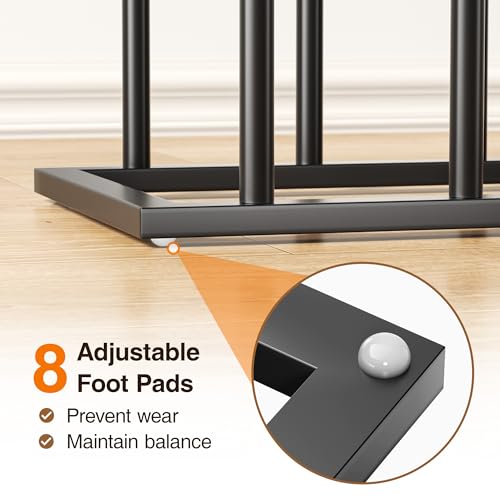 pickpiff Free Standing Shoe Racks - Black Metal Boot Rack Organizer Tall Boots for Dorm Room, Closet, Entryway, Bedroom, Patio Outdoor, Hallway, Black, Shoe Storage Fit for 8 Pairs - color: Black, size: Large for 8 Pairs