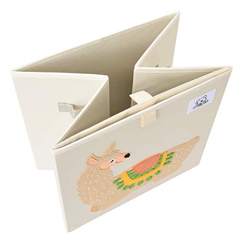 CLCROBD Foldable Animal Cube Storage Bins Fabric Toy Box/Chest/Organizer for Toddler/Kids Nursery, Playroom, 13 inch (Alpaca) - color: Alpaca