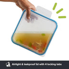 Snapware Plastic Total Solutions (5-Pack, 5.5 Cup) Food Storage Containers Set, Airtight & Leakproof Plastic Locking BPA-Free Lids Tupperware, Freezer Dishwasher Microwave Safe - size: 5 Pack, style: 5.5 Cup