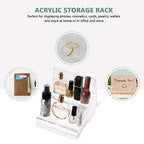 DOITOOL Clear Acrylic Purse Display Stand Holder Wallet Stand 2 Tier Handbag Purse Display Stand Glasses Holder Jewelry Display Riser Shelf for Home Decoration and Organizer - size: 2 Tier