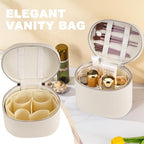 Makeup Bag Vanity Case Cosmetic Bag with Removable Divider Travel Toiletry Bag for Women Portable Make up Box Organizer, Beige - color: Beige