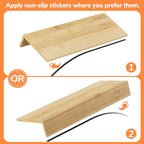 AMBIRD Bamboo Spice Drawer Organizer with Non-slip Mat,4 Tier Jar Spice Rack Tray 9.5'',Seasoning Organizer for Kitchen,Cabinet,Drawers,Countertop - size: 4 Pcs x 9.5'' W, style: Natural