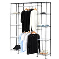 Amazon Basics Expandable Metal Hanging Closet Organizer System with Storage Shelves, Adjustable, Easy to Assemble, 57-80"L x 14"W x 72"H, Black - color: Black
