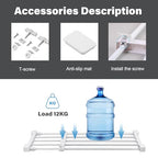 Geetery 4 Pcs Closet Tension Shelf Metal Expandable Closet Shelf Dividers Adjustable DIY Shelf Separators in Closet Tension Rod Storage Rack for Cabinet Kitchen Wardrobe (15''-21.65'' X 9.45'') - size: 15''-21.65'' x 9.45''