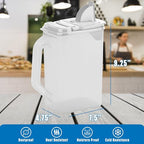 Buddeez Kitchen Pantry Container - Easy Grip Handle for Mess Free Use - Flour and Sugar Storage Made Simple - 4 Quart White Lid - size: 4 QT