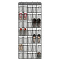 Over the Door Shoe Organizer with 35 Large Pockets Hanging Shoe Rack Storage Holder for Men Women Gray