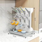 GoMaihe Baby Bottle Drying Rack: Space Saving Vertical Bottle Dryer Holder - Baby Accessories Storage Stand Organize Brushes Pacifiers on Countertop - BPA-Free - Gray - color: Gray