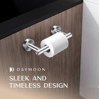 Day Moon™ - Toilet Paper Holder - Modern Roll Holder for Bathroom - 2 Pack - Wall Mount, Brushed Nickel - color: Brushed Nickel, size: Classic 2 Pack