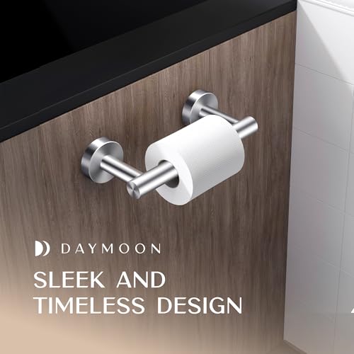 Day Moon™ - Toilet Paper Holder - Modern Roll Holder for Bathroom - 2 Pack - Wall Mount, Brushed Nickel - color: Brushed Nickel, size: Classic 2 Pack