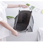 Laundry Basket, Durable Handles for Easy Carry, Collapsible Cloth Baskets, Hampers for College Dorms, Foldable Fabric Hamper Bags (Dark-Gray) - color: Dark-Gray