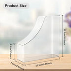 4 Pack Vertical File Holder Clear PET Desk Organizer and Storage Bins Holding for Magazines Binders Notebooks Envelopes File Organizer for Desk Multi-purpose Plastic Document Organizer Work Desktops
