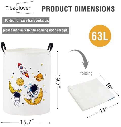 Baby Laundry Basket Baby Nursery Hamper Kids Laundry Basket Toy Storage Bin for Boys Room Decor Gift Baskets for Bedroom Bathroom(Astronaut) - color: Astronaut