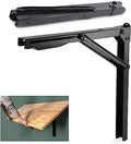 Wallmaster 24inch Folding Shelf Brackets Garage Heavy Duty Steel Max Load 500lb Floating Wall Mounted Collapsible Shelf Bracket Space Saving (Pack of 2, No Board) - style: 2 Pack