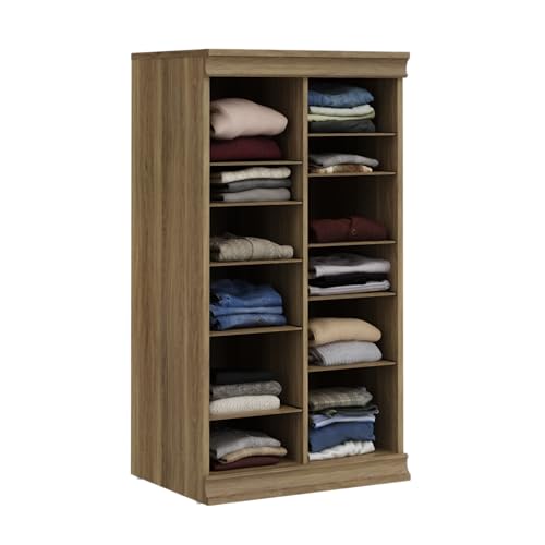 ClosetMaid Modular Adjustable Divided Storage Shelving Unit Organizer, 15.94-Inch D x 40.3-Inch H x 21.38-Inch W, Sand - color: Sand