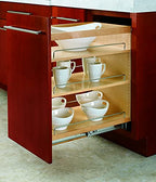 Rev-A-Shelf 14" Pullout Kitchen Cabinet Storage Organizer Slide Out Pantry Spice Rack with Adjustable Shelves for 14.5" W Cabinet Opening, 448-BC-14C - size: 14"W"
