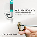 ALLICAVER 3 Pack Broom and Mop Holder Wall Mount, No-Drill Self Adhesive Gripper Hooks, Anti-Slip Organizer for Mop, Broom, Dustpan and Cleaning Tools