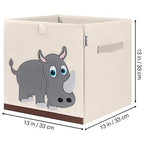 Foldable Animal Cube Storage Bins Fabric Toy Box/Chest/Organizer for Kids Nursery, 13 inch (Rhino) - color: Rhino