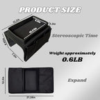 Sofa Armrest Organizer with Cup Holder,No-Slip,1 Large Pockets and 3 Small Pockets,Storage Pockets Bag for TV Remote,Cellphone,Drinks,Pen,Magazine,Snacks