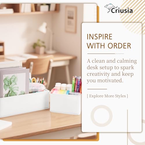 Criusia 26 Pack Drawer Organizer for Clothes, Foldable Dresser Dividers with 3 Sizes, Fabric Storage Bins – White - color: 26 PACK White