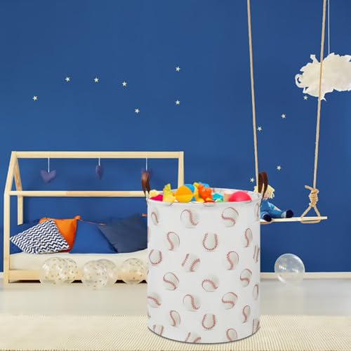 CLOCOR Kids Laundry Basket,Waterproof Baby Boys Nursery Hamper,Collapsible Fabric Storage Container,Toys Bin,Room Decor,Gift Basket（Baseball - color: Baseball