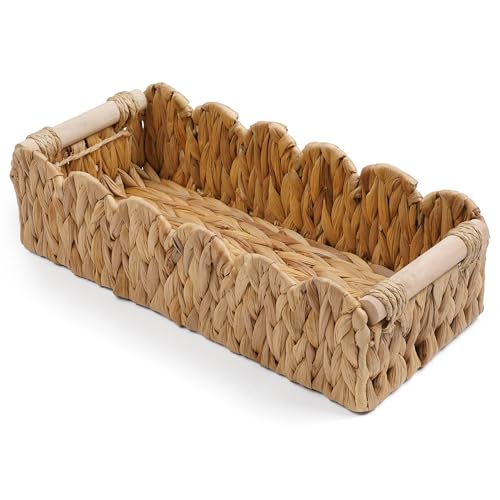 Toilet Paper Storage Basket Bathroom Counter Organizer Wicker Baskets for Organizing Cute Basket for Bedroom Nursery Room Kitchen Bathroom Decor -Natural - color: Natural